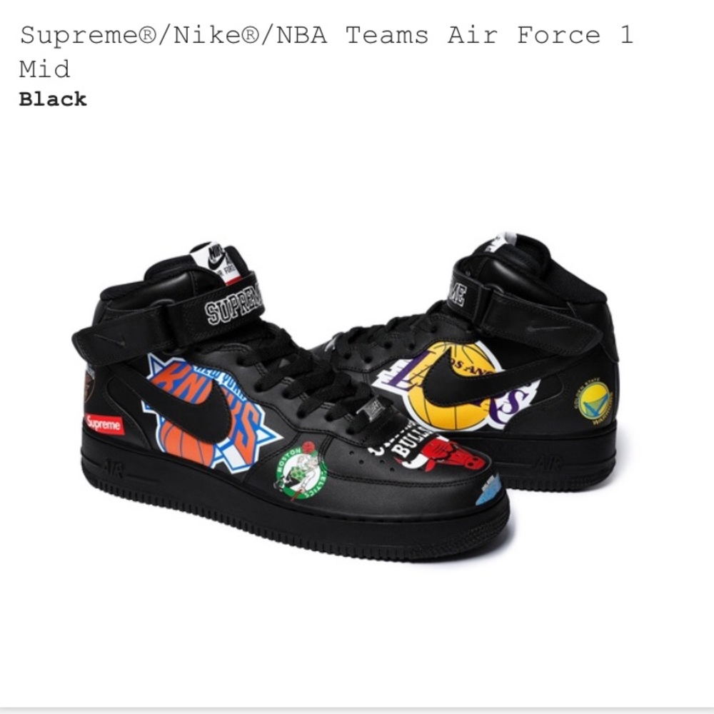 (Sold out) Supreme Nike NBA Teams Air Force 1 Mid